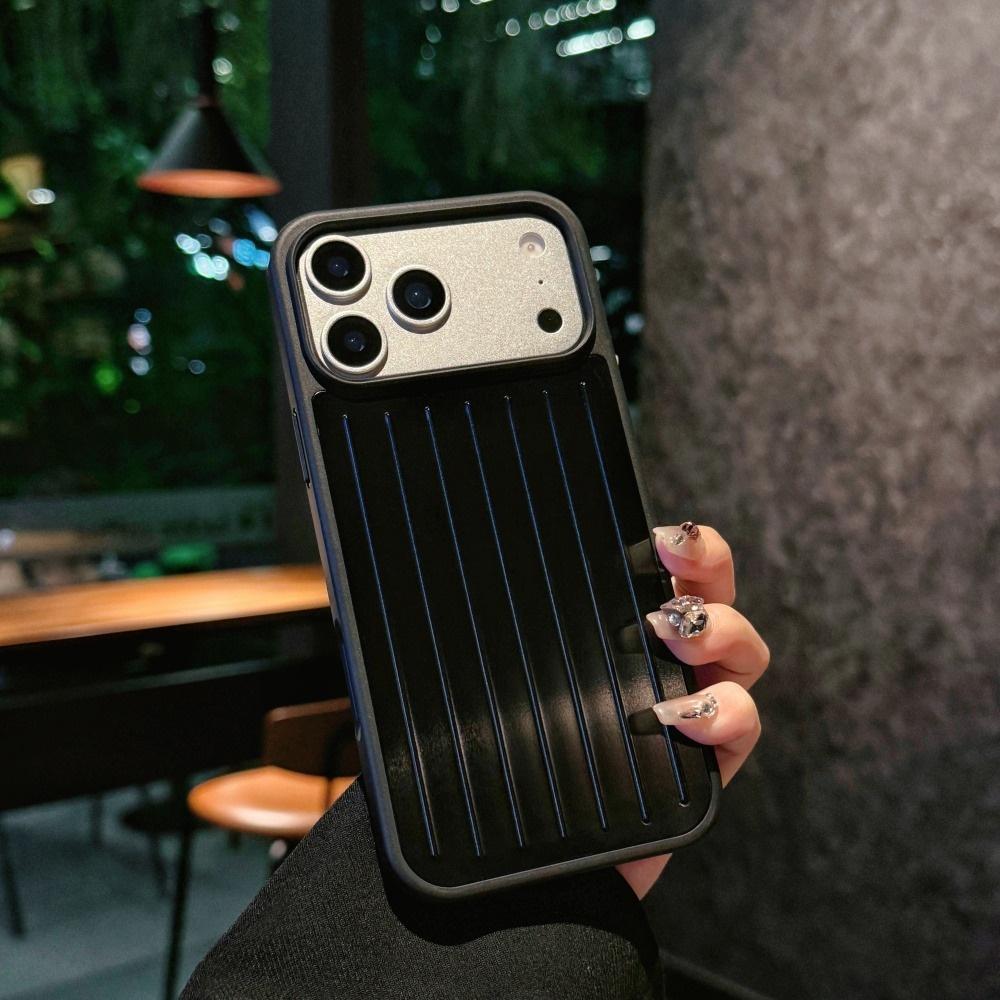 Minimalist Solid Color For IPhone 17 Pro Max 16 15 14 13 3D Corrugated Stripe Stylish Original For RIMOWA Business Luggage Cover Shockproof Back Cover