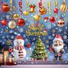PVC Christmas Window Stickers Electrostatic Reusable Christmas Window Decals Whole Sheet Xmas Wall Sticker New Year