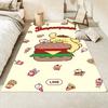 Cute Pompom Dog print decorative rug, perfect for the bedroom, bedside, doorway, or living room as a housewarming gift.