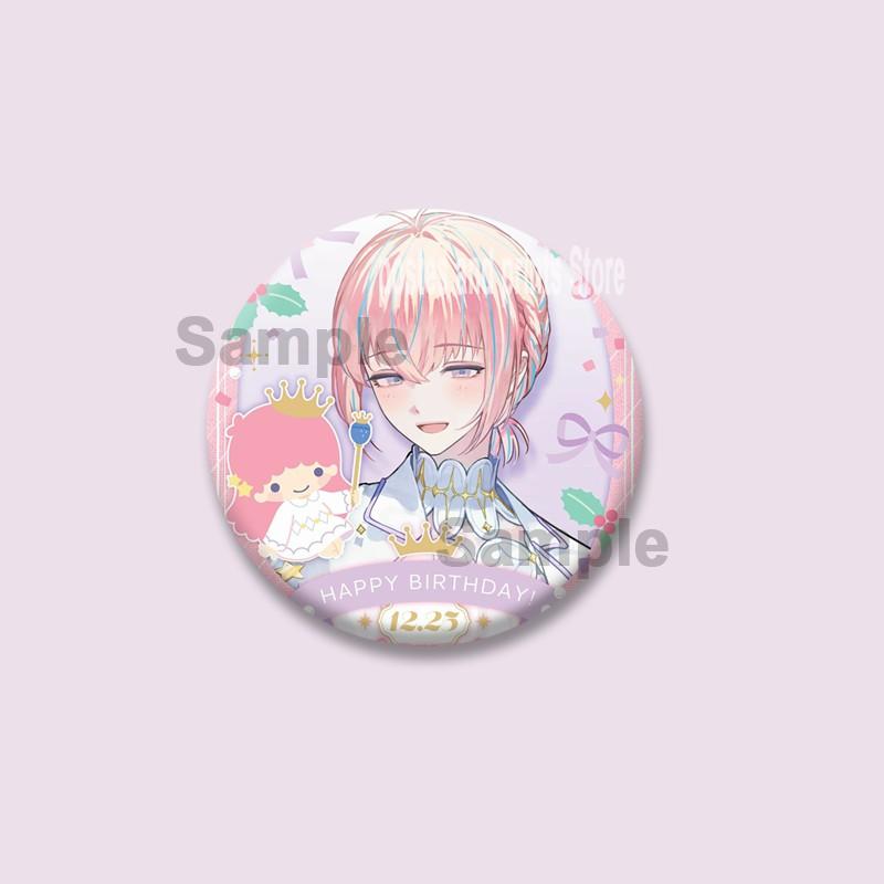 Cartoon Game Merold Kurode Hallritt Brooch Anime Fragaria Memories Lapel Pins Plastic Round Badge for Bag Hat Jewelry XMAS Gifts