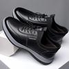 Leather Casual Sports Shoes for Men, Spring 2025 New Business Soft Sole Single Shoes, Fashionable and Lightweight Board Shoes
