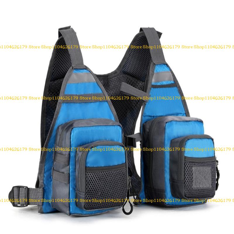 A1A2 Multifunction Fly Fishing Vest Fishing Accessories Trout Fishing Gear Adjustable Multi Pokcet Waistcoat for Adult