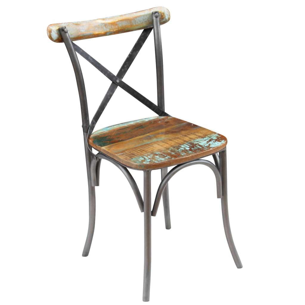 Vidaxl Dining Chairs, 2 Pcs, Solid Reclaimed Wood