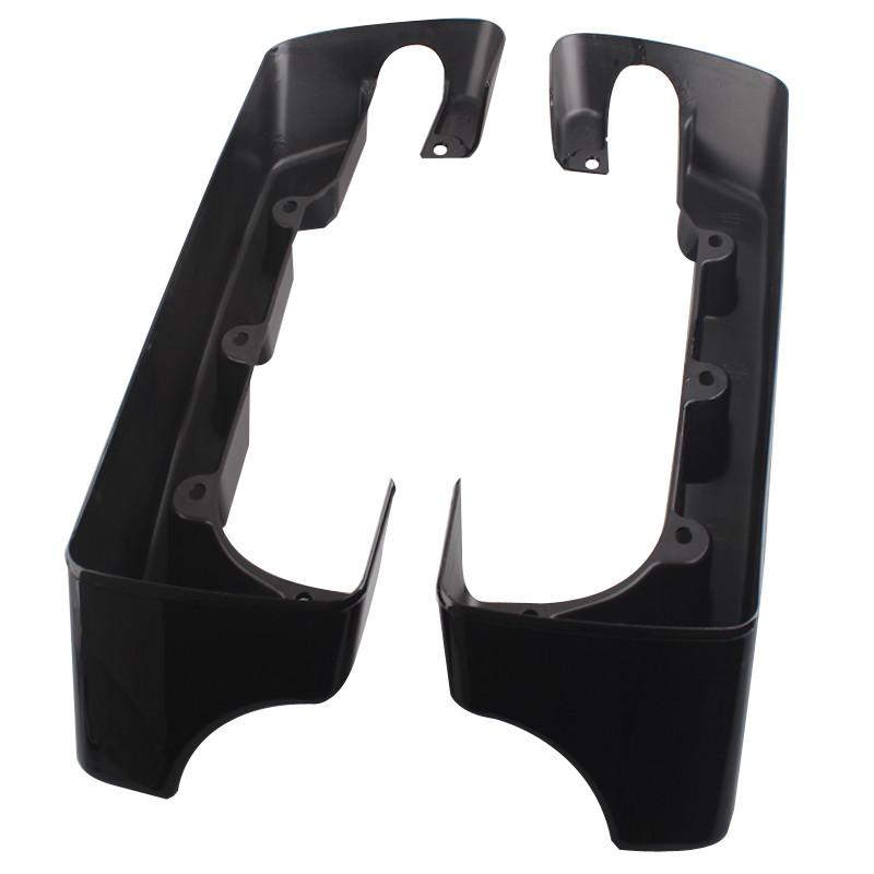 For Harley Touring Electra Glide Street Glide Road King Ultra Classic 1994+ Black Moto 4" Hard Stretched Saddle Bag Extension