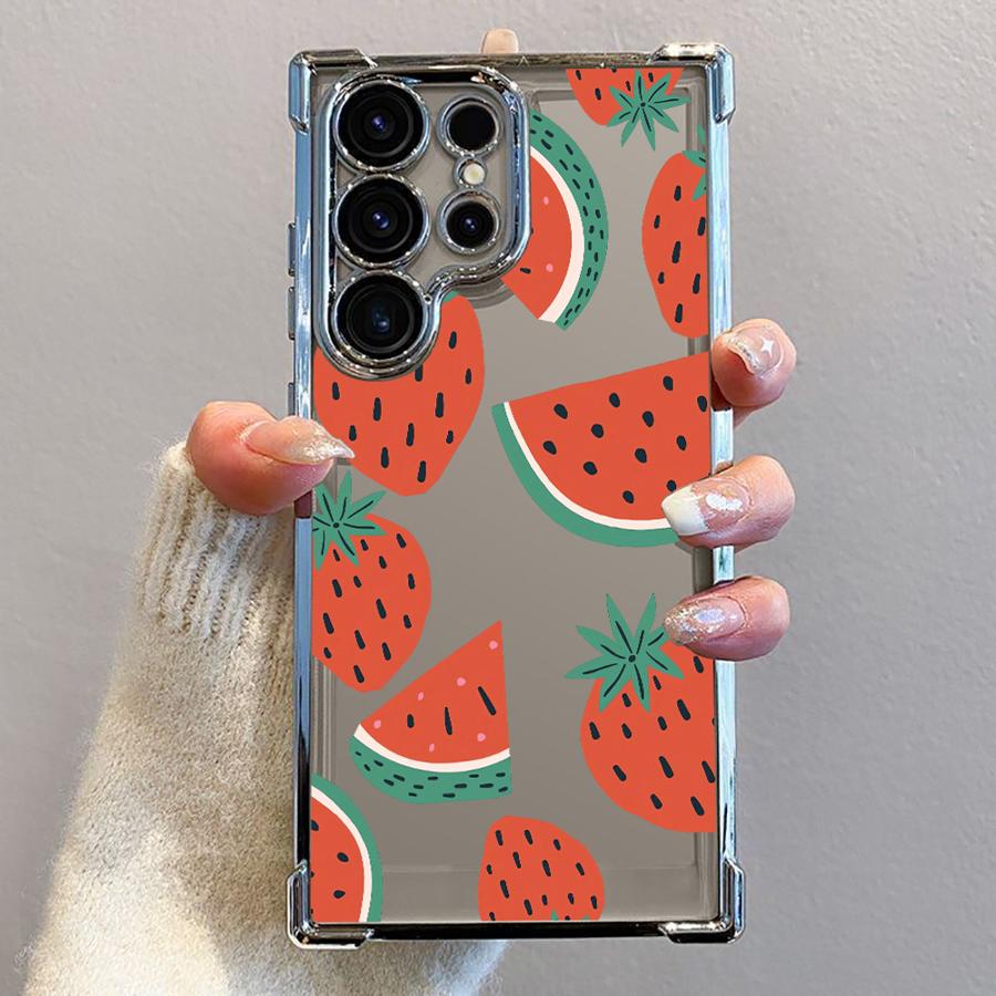 Soft Cover Phone Case for Samsung Galaxy S22 Ultra s24ultra s24fe S23 S21FE S25 Ultra S24 S20 FE S25 Plus Cartoon Orange