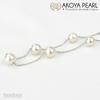 Akoya Pearl Bracelet Station 5 Pearls White Akoya Pearl Accessory [Seashore Uwajima Akoya Pearl] 7.0-7.5mm (4144) Made in Japan