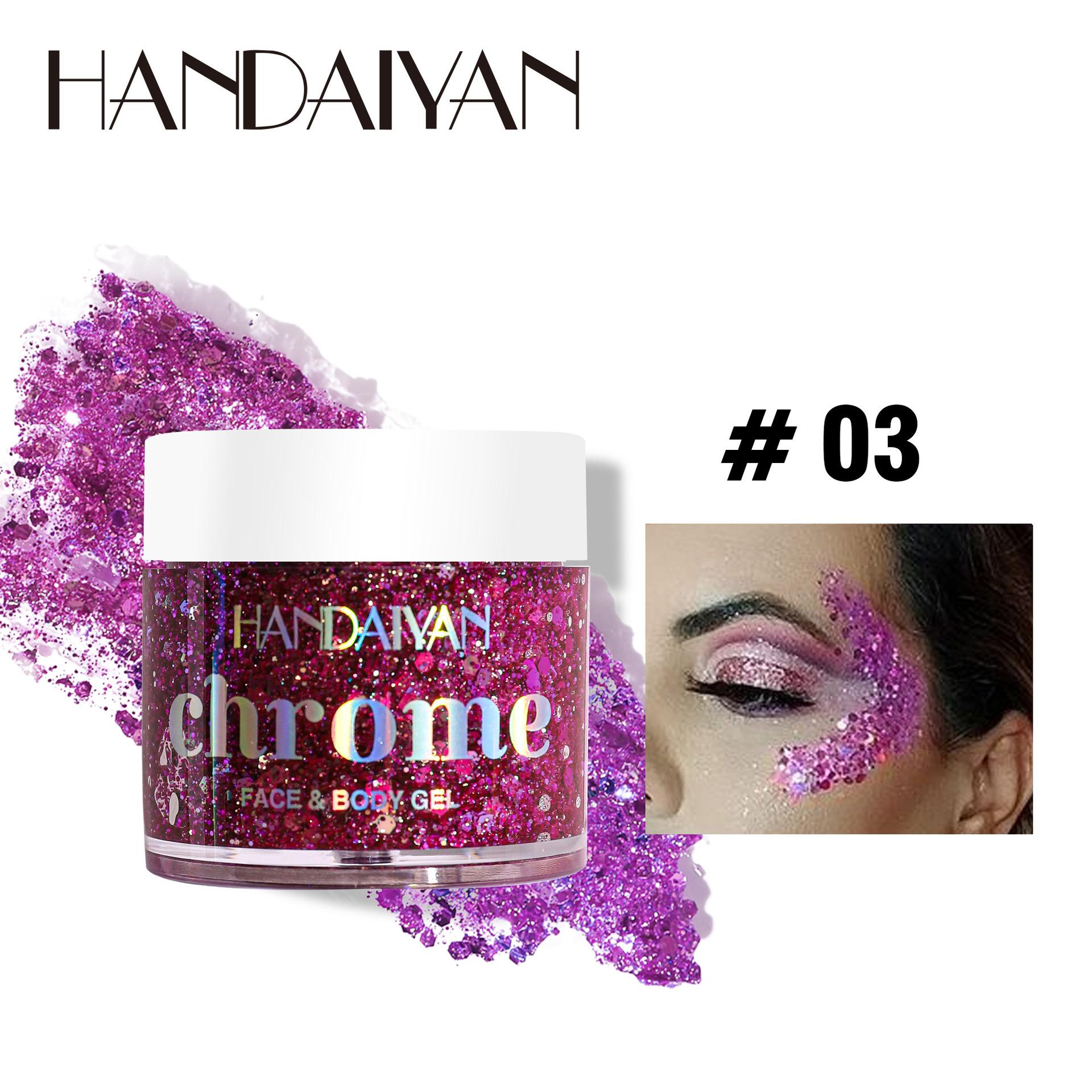 

Гелевые тени для век, меняющие цвет, блестящие тени для век, патчи для лица и тела, блестящий сценический макияж, многофункциональный блестящий гель 03#