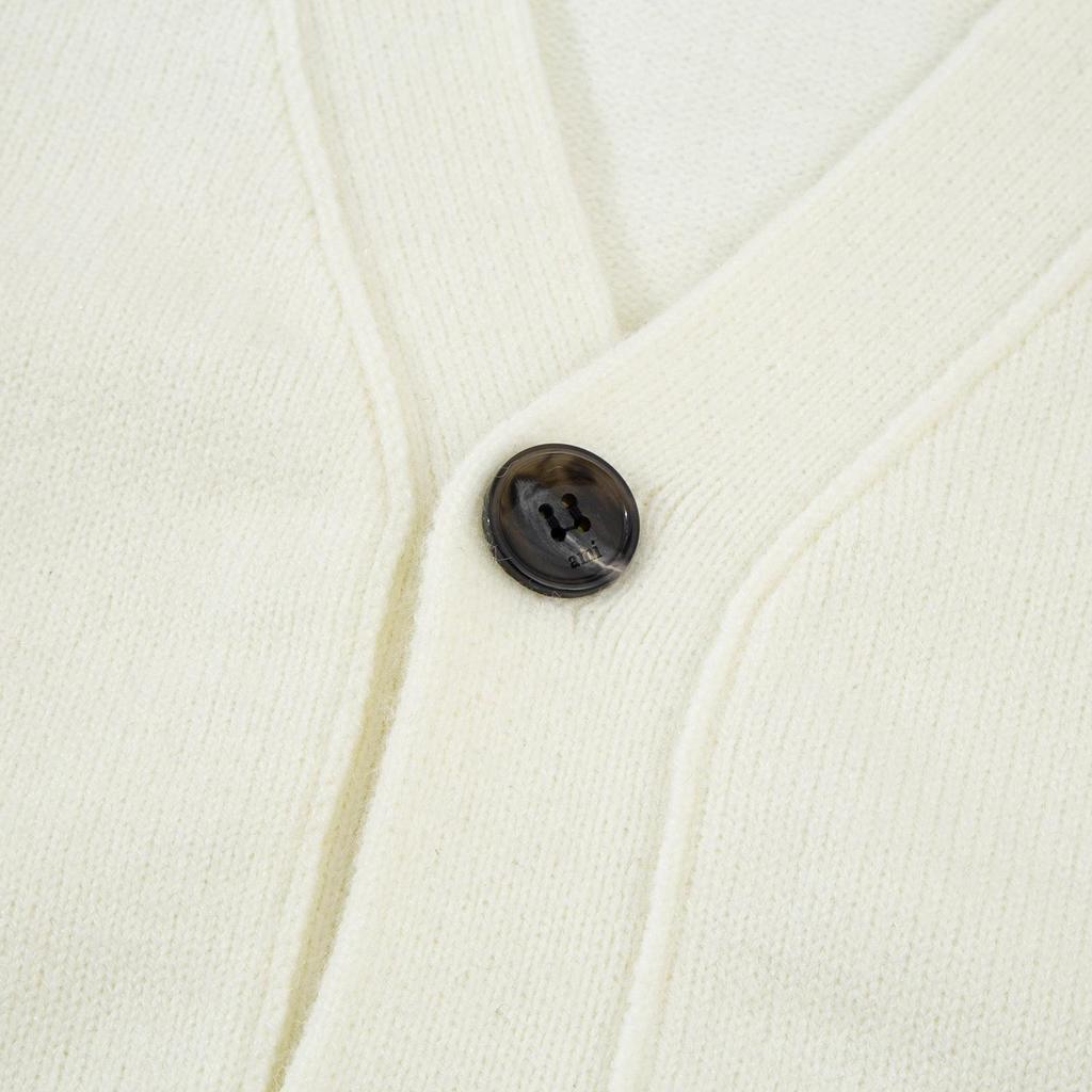 AMI New Autumn and Winter Silver Love Alpaca Wool Blend Soft and Sticky Couple Cardigan Knitted Sweater