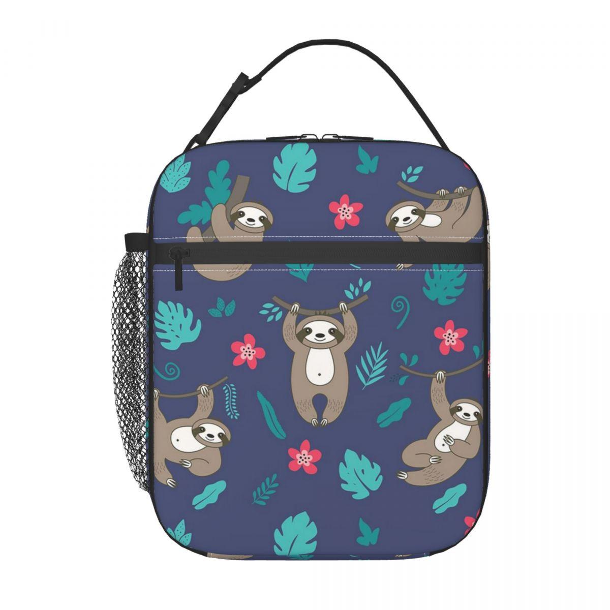 

Cute Sloth In The Branch Pattern Insulated Lunch Bag for Kids School Cooler Thermal Food Box Tote Portable Lunch Boxes Container One Size