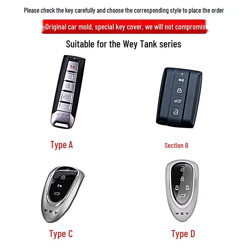 

2025 Great Wall WEY Gaoshan Key Holder - Metal Protective Shell for 8/9 Keys