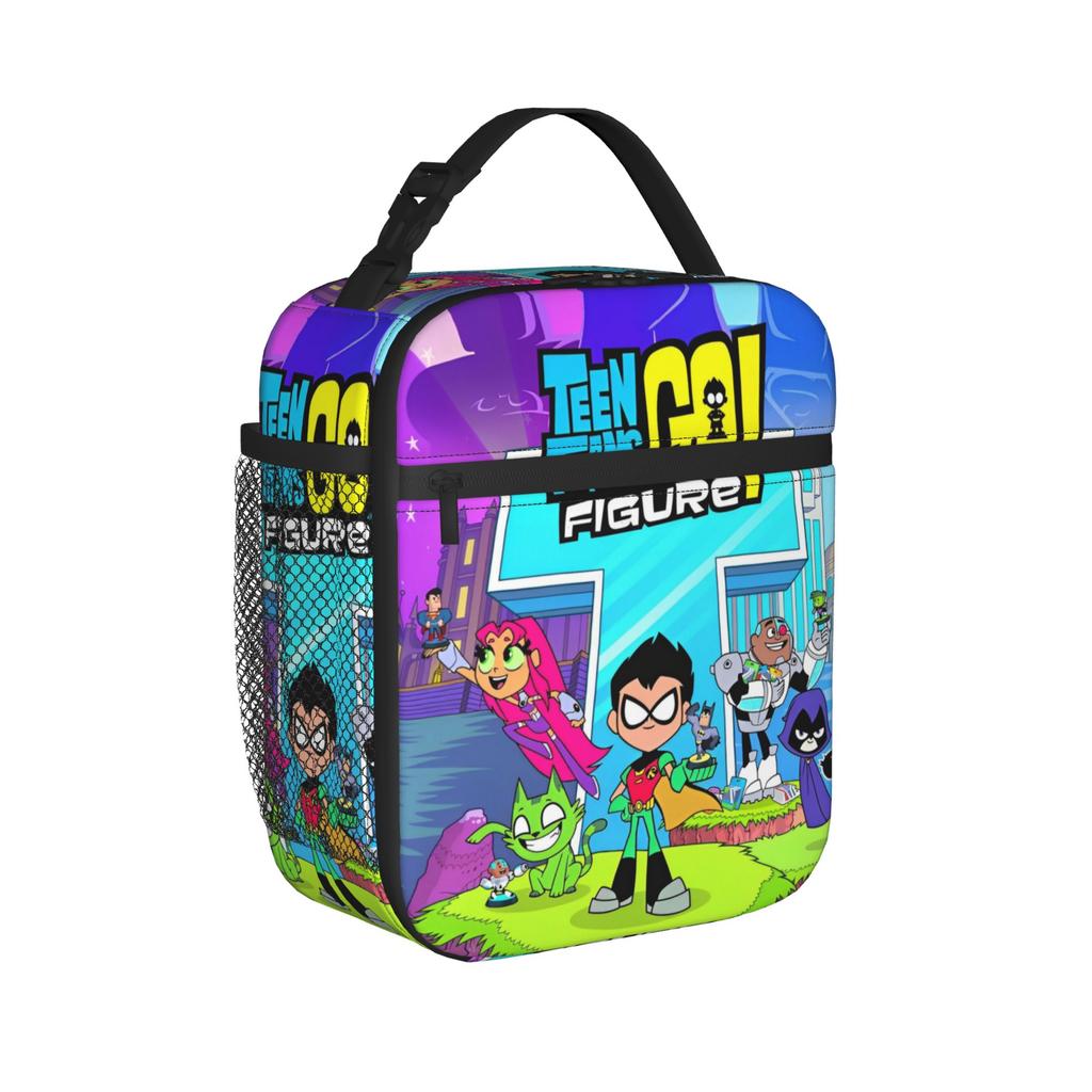 Teen Titans Go Heroes Insulated Lunch Bags High Capacity Meal Container Thermal Bag Tote Lunch Box Beach Picnic Girl Boy