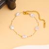 Retro Pearl Beaded Bracelet Necklace - Elegant Light Luxury Collarbone Jewelry