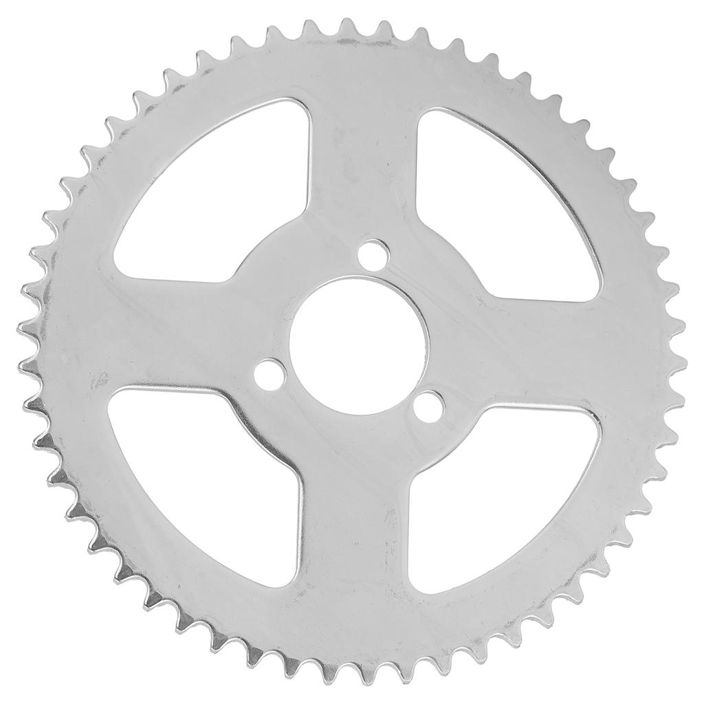 T8F 54T Reťazové koleso 29mm 3-otvorové Biela oceľová kľuka pre Mini motocykel, ATV, Kart 4749cc