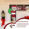 Decorations For Door Corner Door Topper Santa Claus Wooden Door Corner Sign Cute Door Sitter Funny Christmas Decoration With
