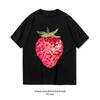 Disco Bal Aardbei T-shirt Dames Unisex Casual katoenen bedrukte T-shirts Volwassen streetwear T-shirts tops Tee Korte mouw