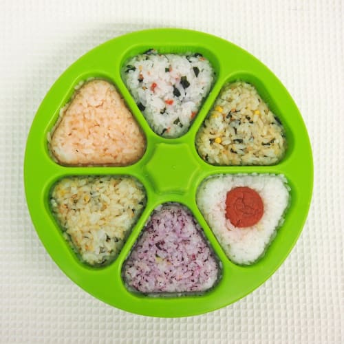 Fujipacks Hanbai Onigiri Mold, Easy and Convenient, 6-Hole Onigiri Maker, Made in Japan, Onigiri Master, Rice Ball Maker, Onigirazu Press, Madore, Gre