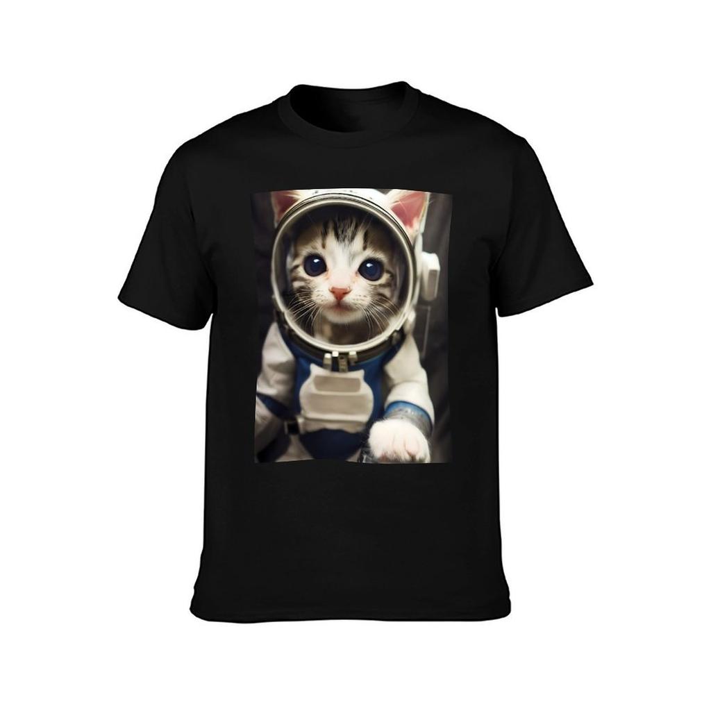 Katzen-Astronaut Perfektes Geschenk für alle Katzenliebhaber und Weltraum-Nerds 5 T-Shirt Weich Dehnbar Kurzarm Top