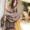 Luxury Design Winter Women'S Scarf Grid Double Sided Cashmere Feel Scarf Cashew Print Warm Scarf Retro Tassels Shawl 65*200Cm