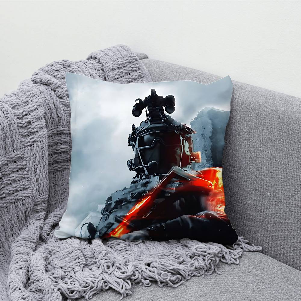 B-Battlefield 6 Pillowcases Bedroom Living Room Sofa Home Decor Polyester Cushion Cover with Zipper