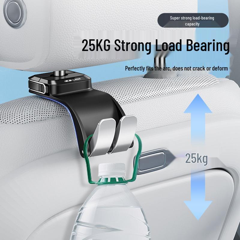Lada Car Seat Backrest Hook with Automatic Retraction and Logo