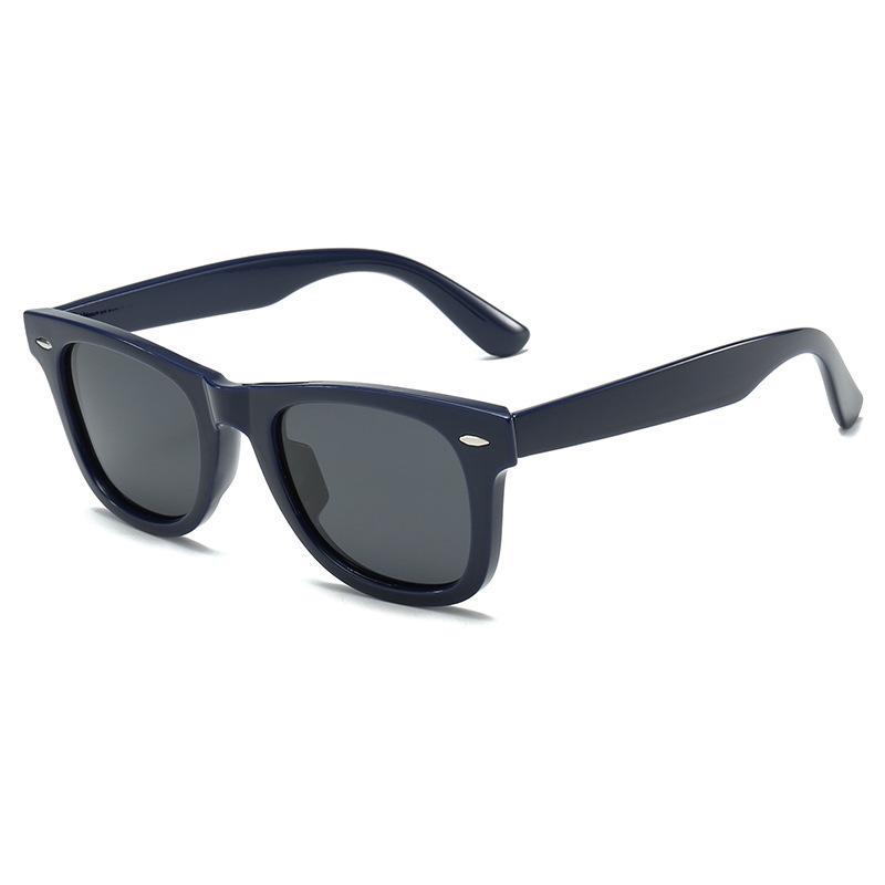 Occhiali da Sole Quadrati Polarizzati Trendy da Uomo Anti-UV con Cerniere in Metallo