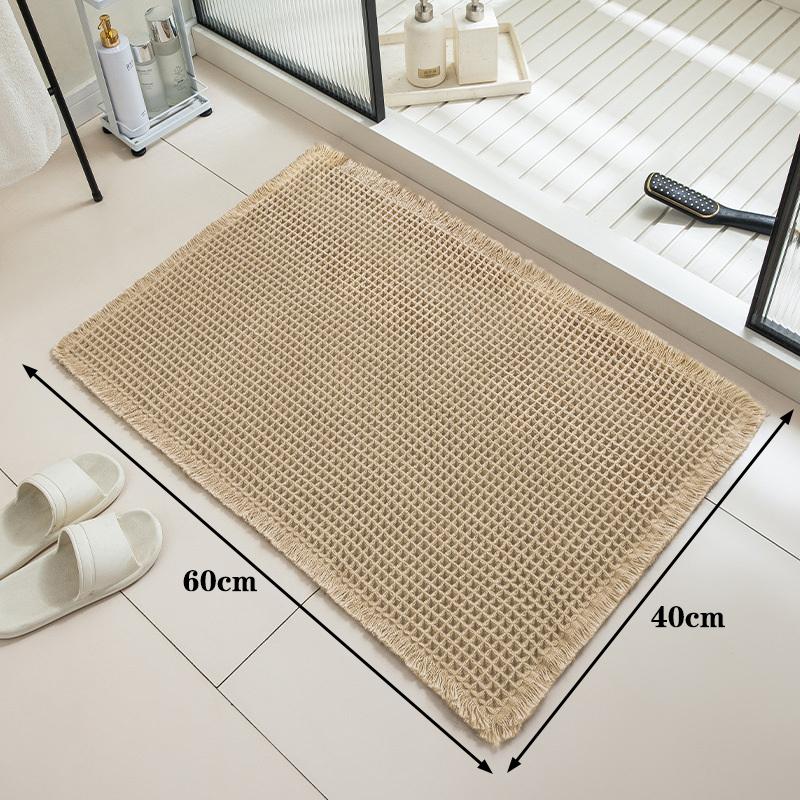 

Waffle Bathroom Mat Door Entrance Mat Non-Slip Bedroom Doormat, Household Carpet A9