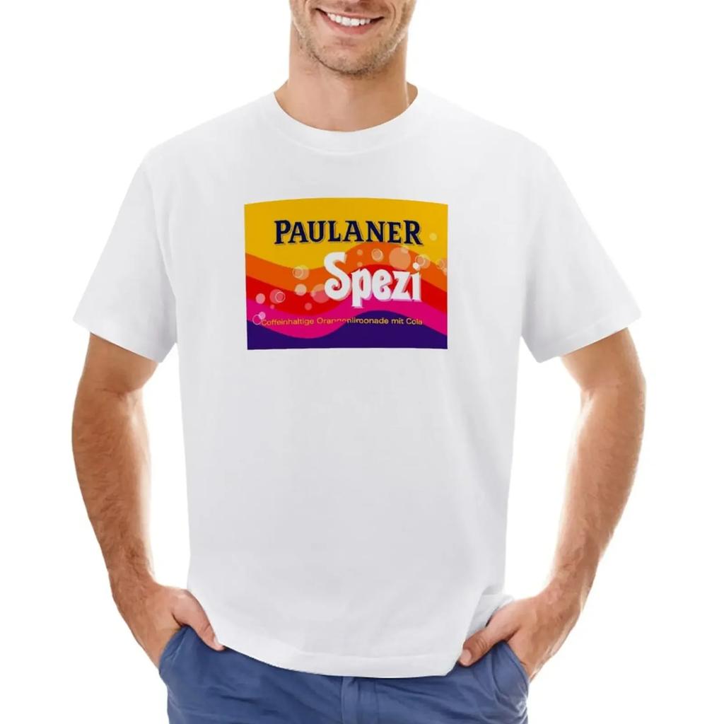 Paulaner Spezi T-Shirt Vintage Customs Kawaii Clothes Workout Shirts for Men Minimalist Tshirt  Streetwear Tee