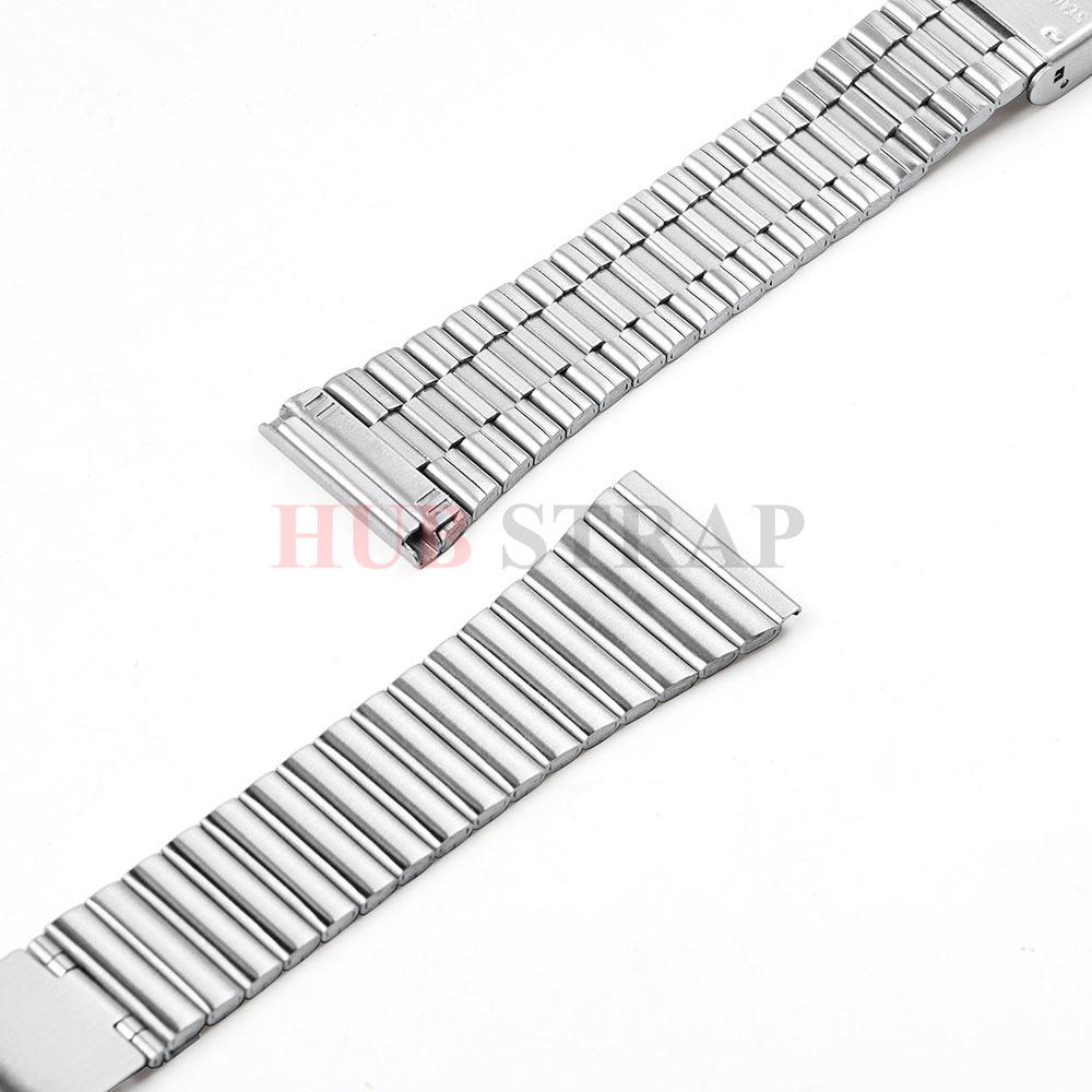 10mm 12mm 14mm 16mm 18mm 20mm Stainless Steel Universal Watch Strap for Casio Ultra-thin Metal Bracelet Silver for Men Women
