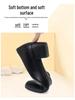 2025 Spring/Autumn Comfortable Soft Leather Chunky Heel Shoes for Women - Versatile for Middle-Aged and Elderly