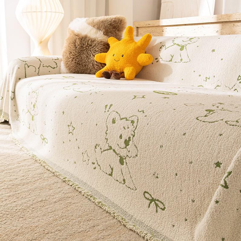 Red Festive Sofa Cover All-in-One Couch Blanket Universal Fit Home Decor