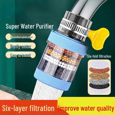 Purificatore d'acqua e filtro estensore per rubinetto da cucina anti-schizzi