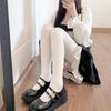 Verdickte weiße Basishose - Japanischer süßer JK-Stil Milchweiß & Off-White Dicke Strümpfe für Damen