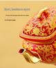 Hand-Painted Enamel Gilded Square Ceramic Teapot Set with Gift Box
