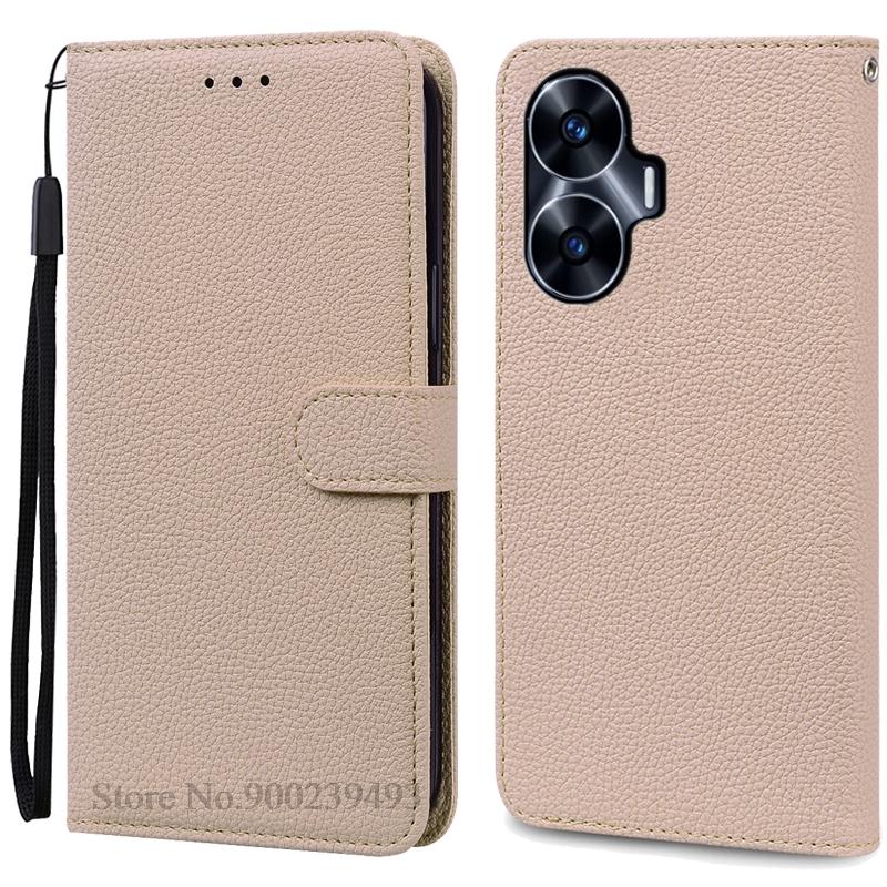 For Realme C55 Case Leather Flip Wallet Cover For Realme C55 Case Book Protective Cover Coque Fundas Shell
