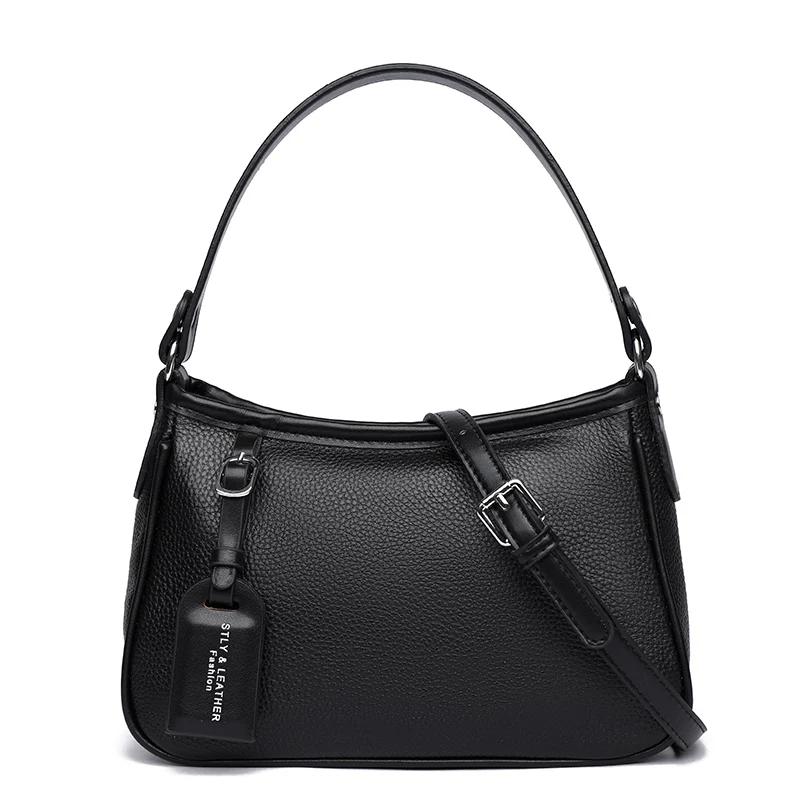 100% cowhide High Quality Leather Purse Fashi Women Shoulder Messenger Bags Trend Designer Brand Bag Luxury Ladies Handbag Sac