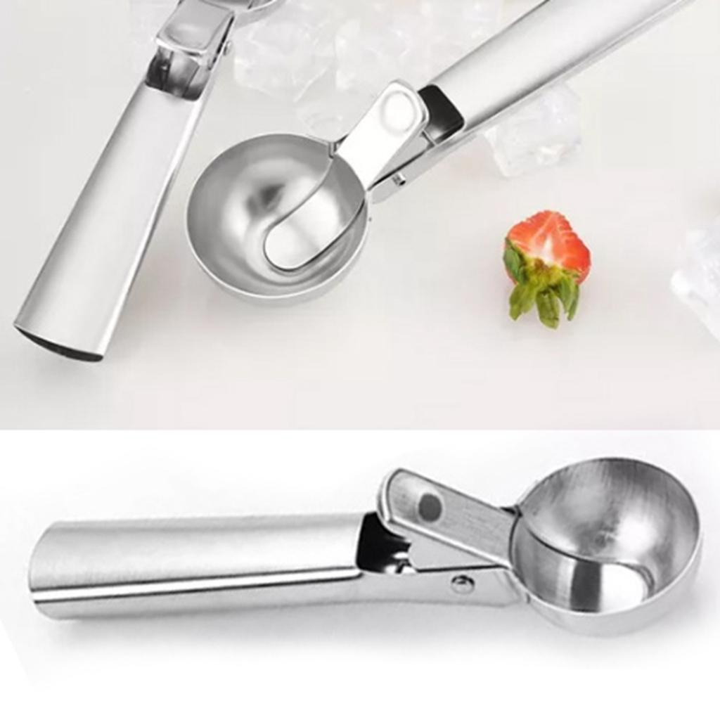 Ice Cream Scoop Stainless Steel Cookie Scoop Multifunctional Manual Portable Ice Cream Scooper for