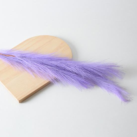 Colorful Faux Pampas Grass Non-Shedding Fluffy Artificial Bulrush 38.5" Tall Fake Reed Stems for Vase Filler Living Room Wedding Decoration