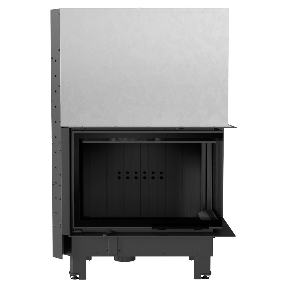 Steel Fireplace KRATKI MBA Right 17 kW Ø 200 Lift-up Black Thermotec