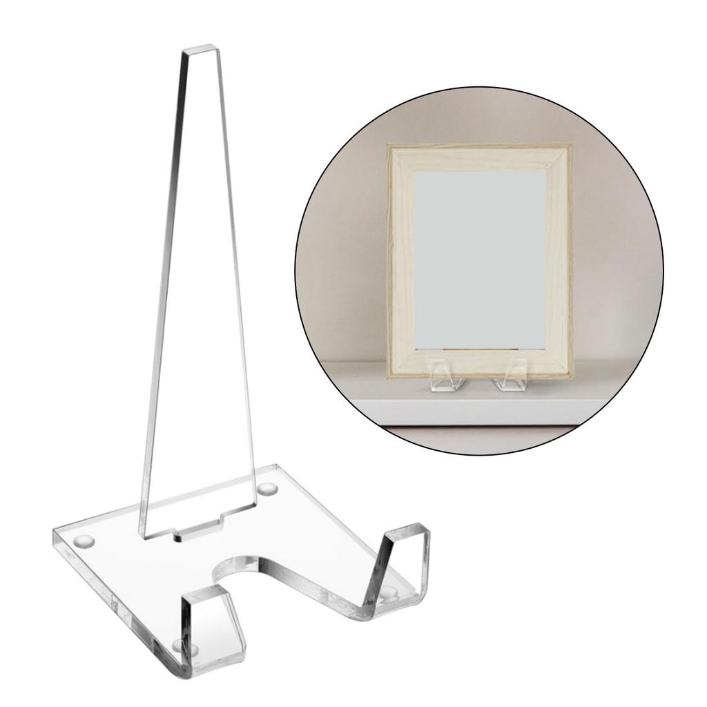 Sturdy Clear Acrylic Display Stand Practical Small Clear Holder Decorative Easel for Art and Dining Presentations