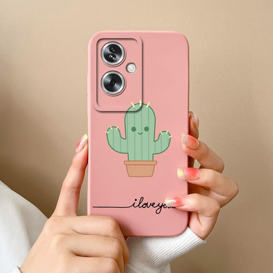 Case For OPPO A79 A2 5G Flower Soft Liquid Silicone Camera Lens Protection Phone Shockproof Back Cover For OPPO A79 A2 Funda