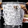 Acrylic Crystal Branches Transparent Faux Branch Christmas Tree Ornament, Bead Drop Stem, Ornaments Clear Beaded Flower Twig Pick for Wedding