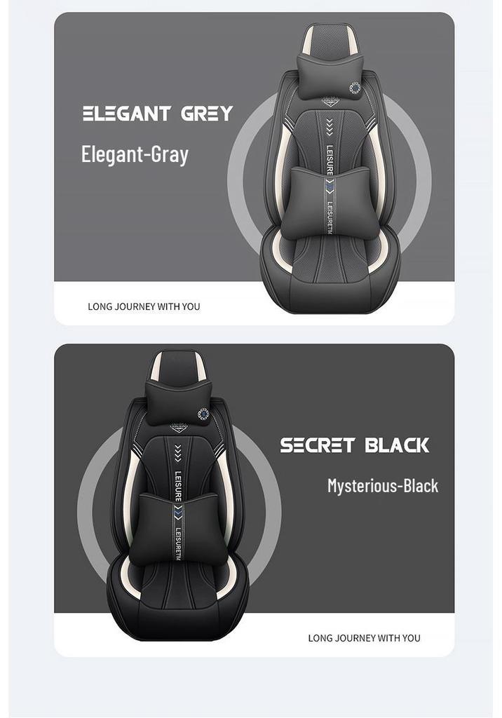 All-Season Universal Soft Leather Car Seat Cushion & Cover