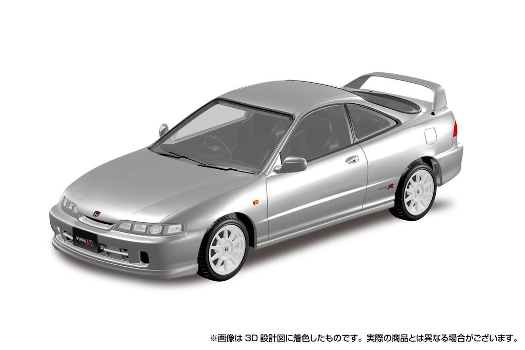 Aoshima Bunka Kyozai Rakupla Snap Kit Honda DC2 Integra Type R Silver Scale Plastic Model (AOSHIMA) No. 22-VS (Borg Metallic) 1/32 Pre-Colored