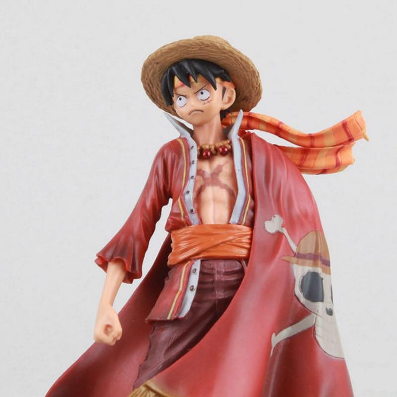 Anime Figure Red Shawl Monkey D Luffy Figurine Luffy Action Figure Collection Model Toys Doll Kids Gift
