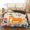 Jungle Animal Duvet Cover King Queen Tropical Plants Palm Leaves Bedding Set Kids Tiger Wildlife 2/3pcs Polyester Quilt Cover