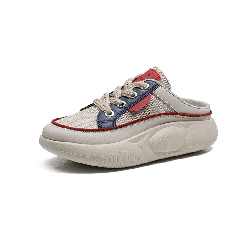 2025 Sommer neue Ein-Pedal-Sandalen Damen Oberbekleidung Ins trendige Sandalen mit dicker Sohle lässige Strandschuhe Shoot XW6901