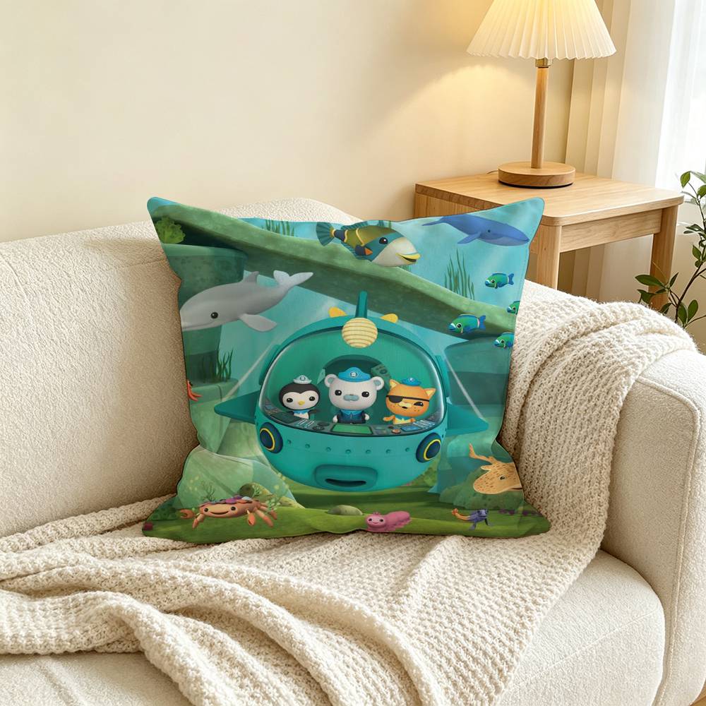 Animal O-Octonauts-s  Pillow Case Square Double-Sided Sofa Cushion Cover Bedroom Bedside Pillow