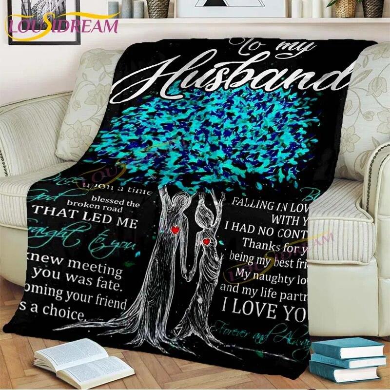To My Wife/husband/Daughter/Son/Mom/Sister Blanket Custom Blanket Gift Air Mail Letter Blanket Family Gift Best Wish for Her/him