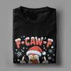 Men's T-Shirts Merry Christmas F-Caw-F Chicken Vintage 100% Cotton Tee Shirt Short Sleeve  T Shirt Crew Neck Clothing Graphic