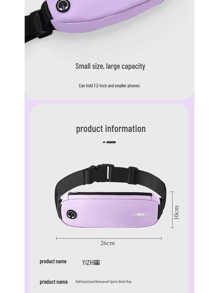 Women's Waterproof Running Waist Pack - Large Capacity, Invisible Storage for Outdoor Fitness & Travel